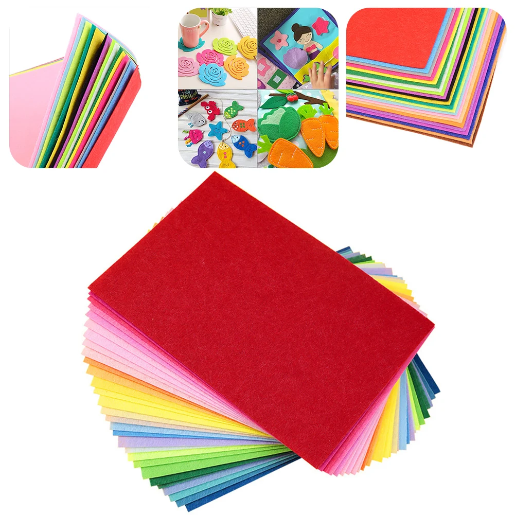 Nonwoven Felt Fabric Assorted Color Sheet Set DIY Craft Squares 20cm*30cm Size 1 5mm 1025 Colors Pack of 10/24