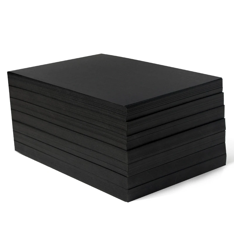 Blank Postcard Paper Hand Drawing DIY Graffiti Card A4/A3/4K/8K Black Greeting Card Thick Hard Cardboard Scrapbook Drawing Paper