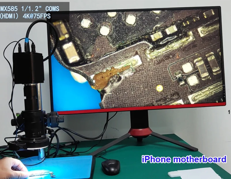 Lapsun HDMI USB 3.0 LAN 실험실 비디오 산업 C 마운트 현미경 카메라, IC 휴대폰 수리용, 4K 75/60FPS IMX585 IMX678 IMX283
