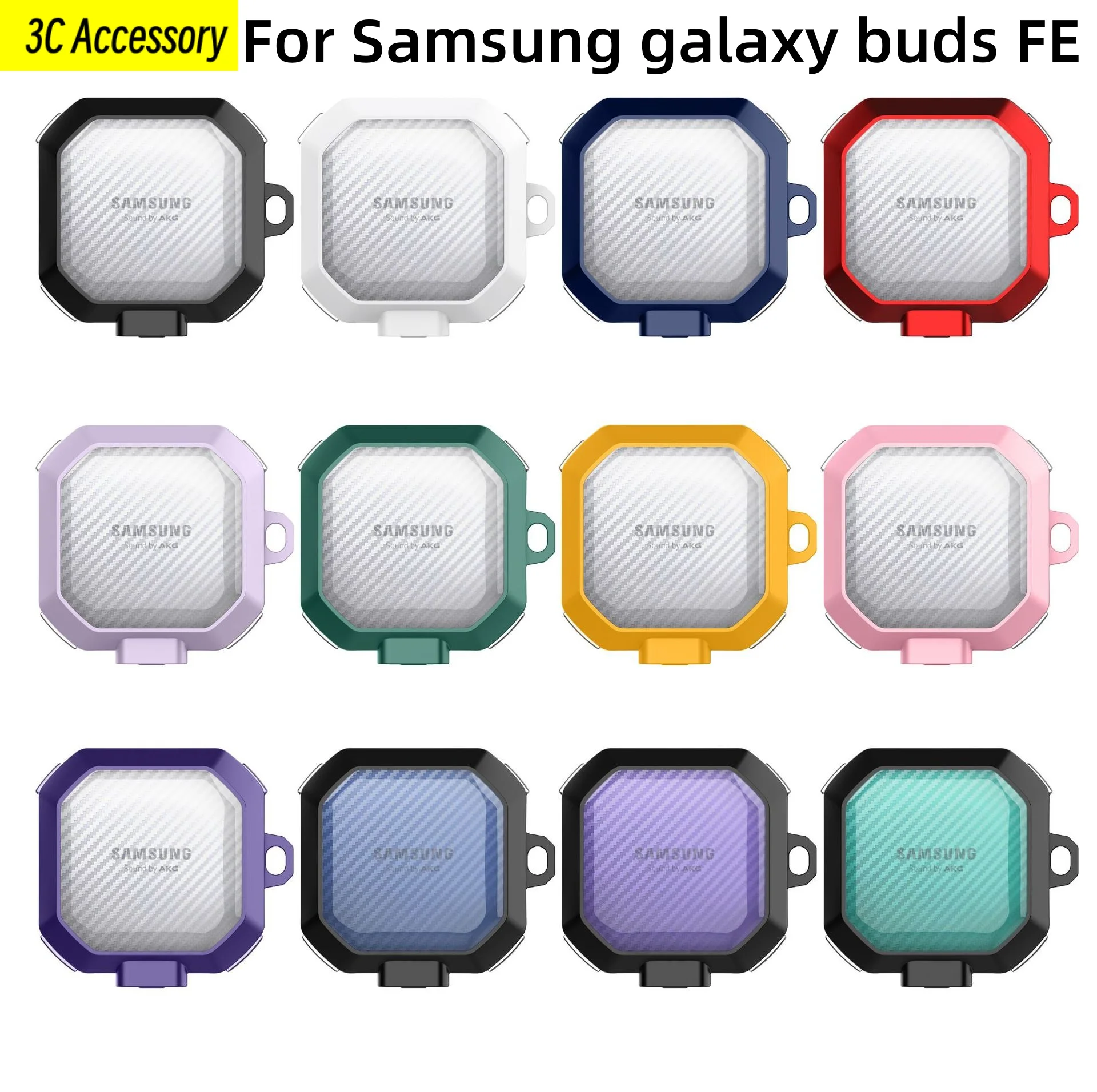 2024 Nuovo Per Samsung Galaxy Buds Fe/Buds Live/Buds2/Buds Pro/Buds 2Pro Lock Buckle Custodia Trasparente Per Cuffie Per Galaxy Buds Fe