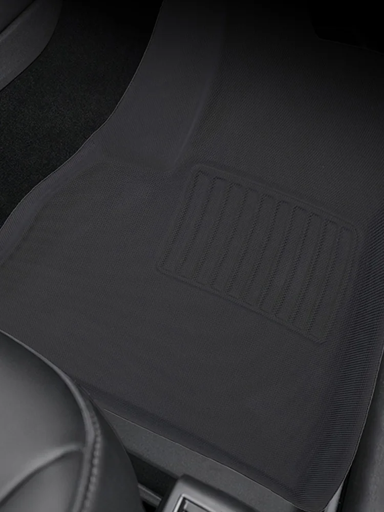Adatto per Tesla Model Y — Tappetini per auto XPE, design verticale/incanalato con retro a strappo per una tenuta sicura. - Image 3