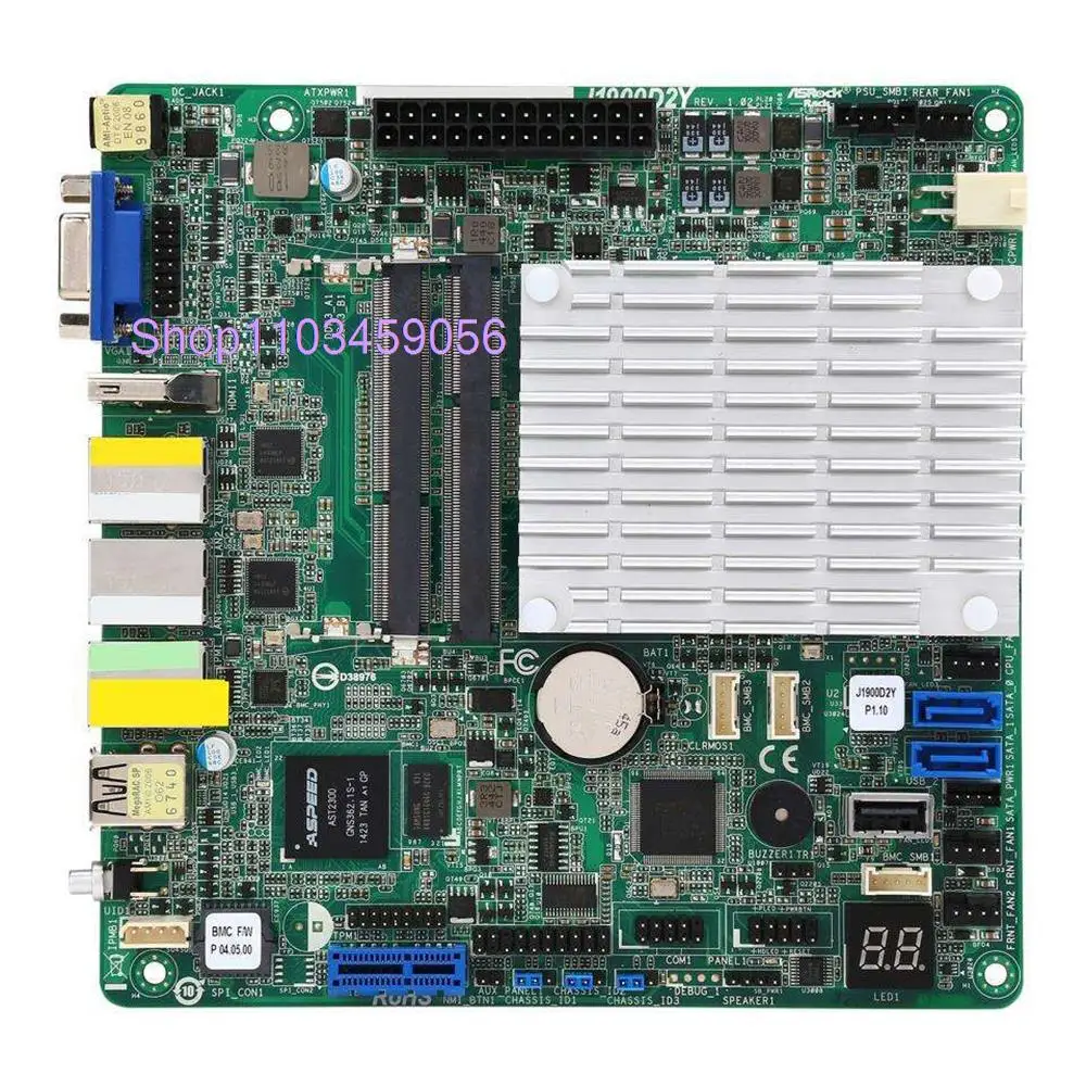ASRock 랙용 DDR3 SO-DIMM MINI-ITX 지지대 J1900 서버 마더보드, J1900D2Y