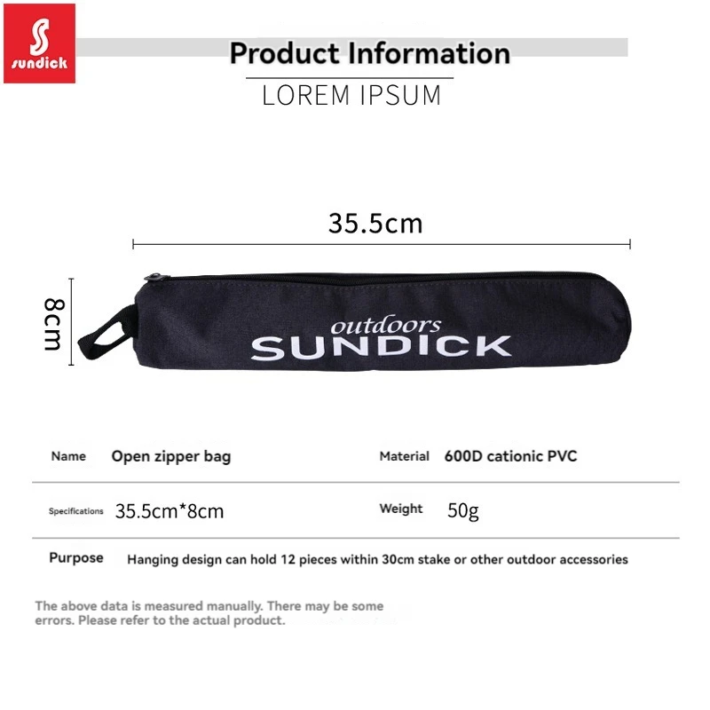 Outdoor Camping Storage Bag Pencil Case Pegs Storage Zipper Round Bag camping storage bag