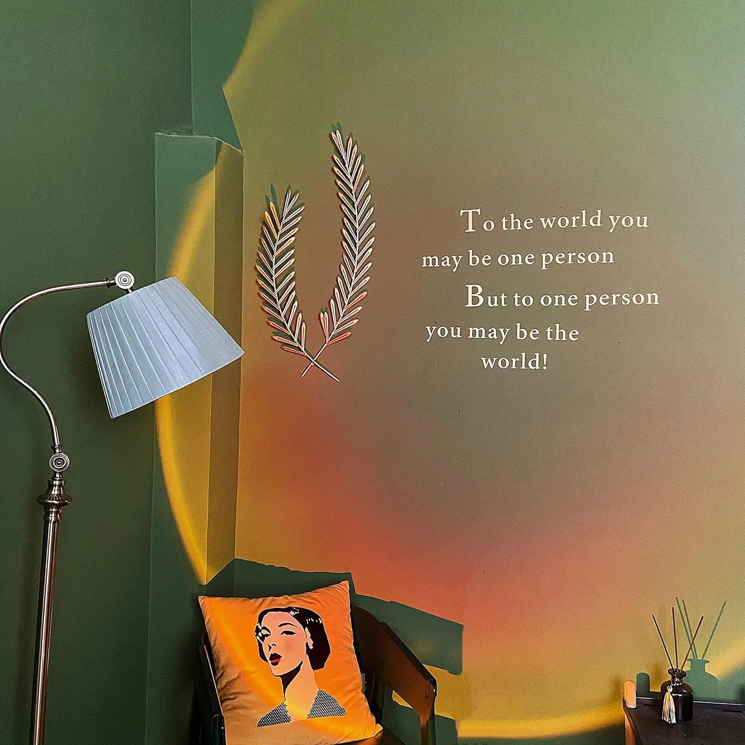 Sunset Lamp Nightlights USB Projector Birthday Party Decoration Mood Lights For Bedroom Living Room Wall Photography