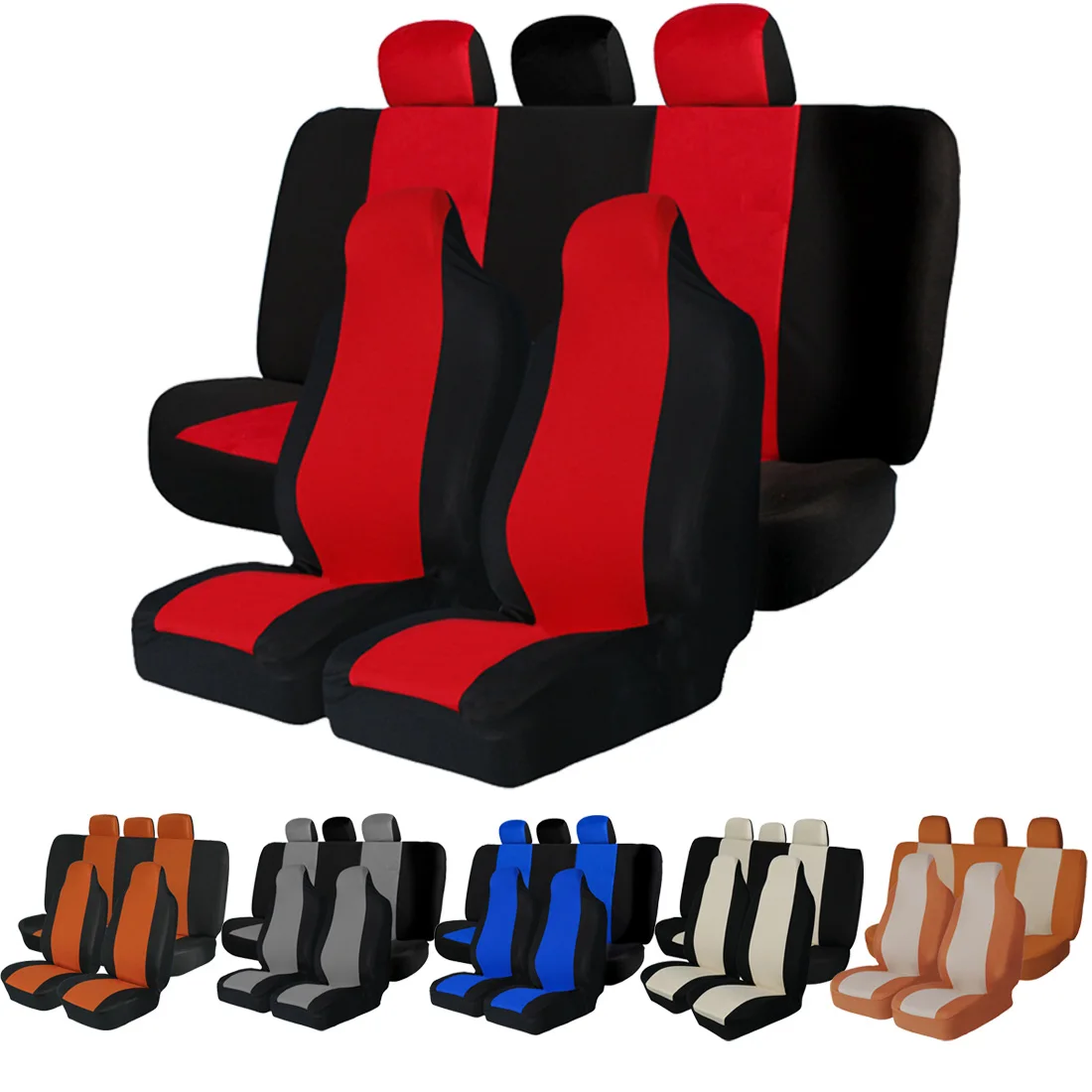 Universal Car Seat Covers Full Set Breathable Four Season Car Seat