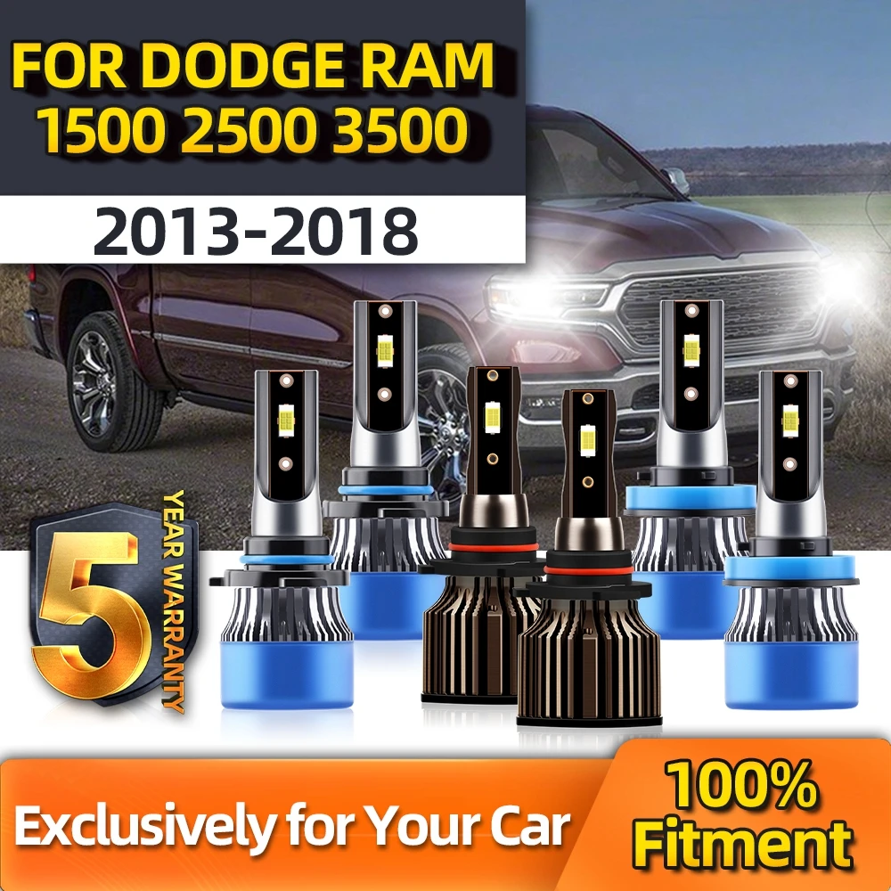 

Combo Beam LED Headlight Fog H11 Low 9005 High 9145 Fog Lamp For DODGE RAM 1500 2500 3500 2013 2014 2015 2016 2017 2018