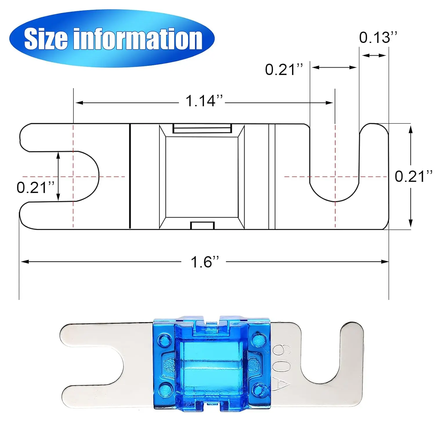 Car Fuses Kit Mini ANL Car Fuses Mini Car Stereo Audio AFS Fuse 30A 40A 60A 80A 100A Auto Fuse Fuses