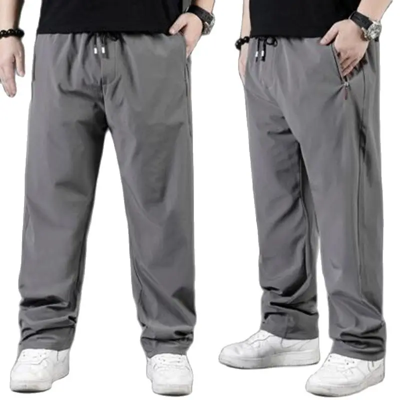 

Men's Plus Fat Increase Sports Pant Loose Straight Trousers Spring Autumn Large Size Casual Pants Tide