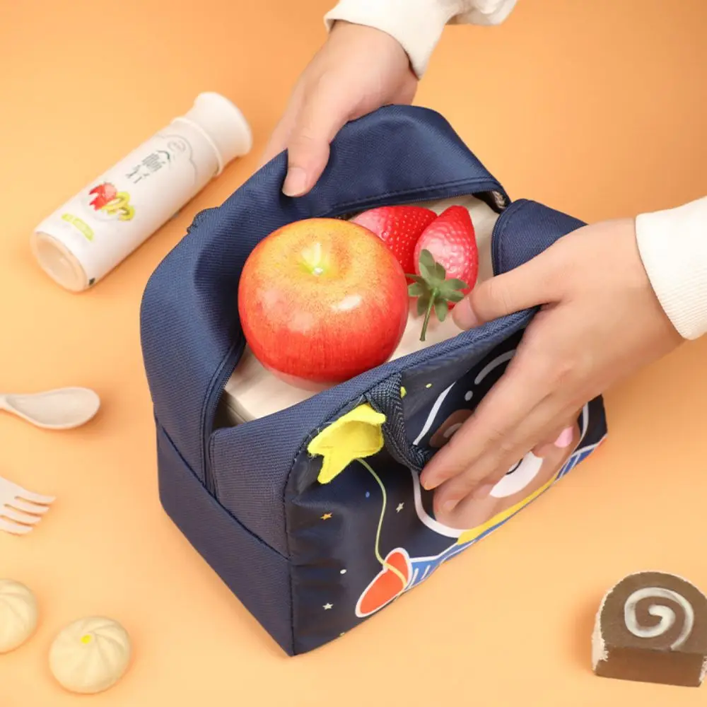 Insulated Lunch Bag Cartoon Handheld Thickened Aluminium Foil Insulation Portable For Student