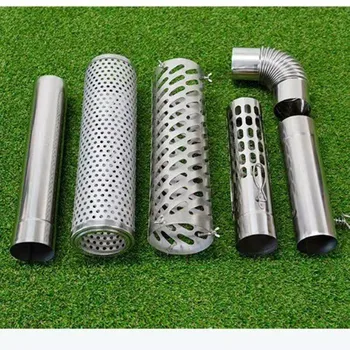 Outdoor Stainless Steel Chimney Bend Straight Pipe Fire Star Chimney Camping Wood Stove Accessories Smoke Pipe Tent Smoke Pipe