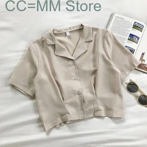 Новые женские рубашки с зубчатыми пуговицами