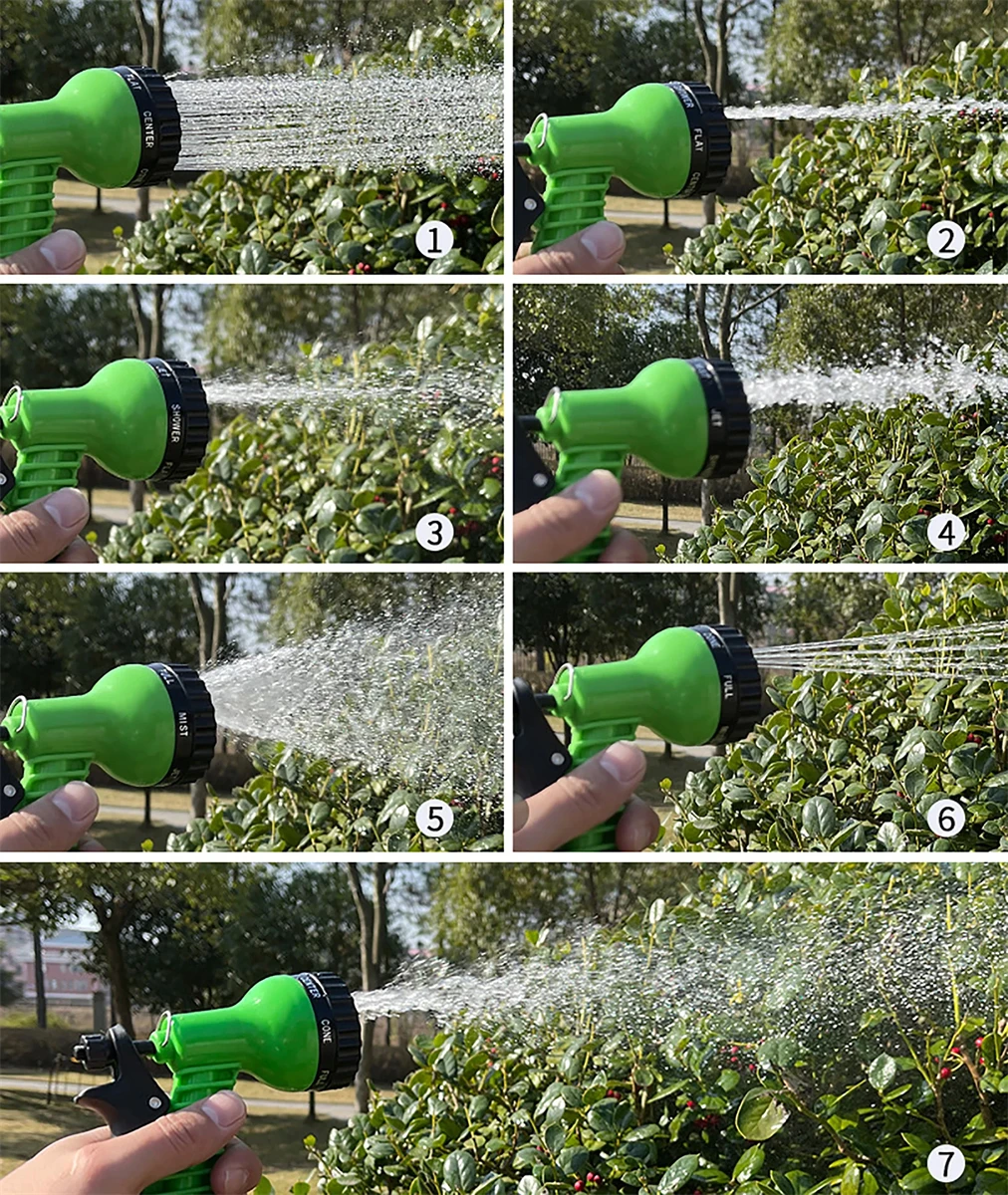 7-Function Water Gun High Pressure Spray Gun Vegetable Irrigation Watering Garden Plant Flowers Lawn Cleaning Home Cleaning Tool 5