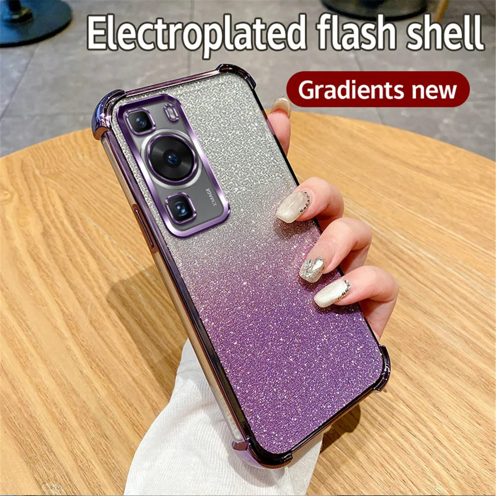 Glitter Plating Shockproof Soft Silicone Phone Case