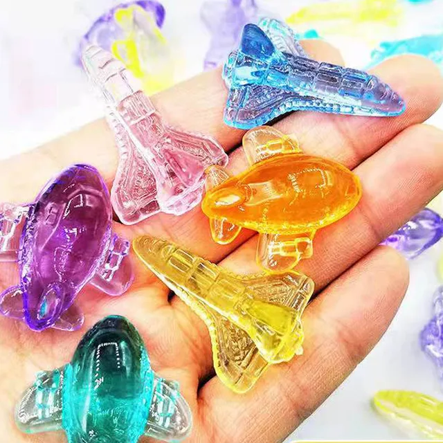 Small Plane Car Toy Models Pirate Treasure Acrylic Crystal Gems Diamond Shape Birthday Party Favors Gift For Kids Regalos Niños 1