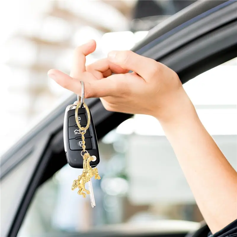 GW-DIY 패션 말 열쇠고리 자동차 키체인 링 키링 아연 합금 키링