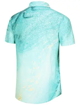 KYKU Men's Casual Button-Down Shirts Hawaiian Shirt Short Sleeve Beach Clothes with Pockets 2