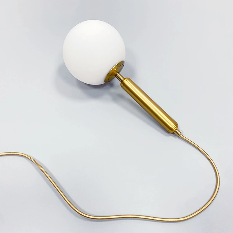 Pendant Lights Chandelier Lighting Pendant Lamp Ceiling Light Modern LED Glass Pendant Light Brass Black Milk Ball Chandeliers Lighting For Bedroom Dining Stairs Ceiling Hanging Lamp Lustres