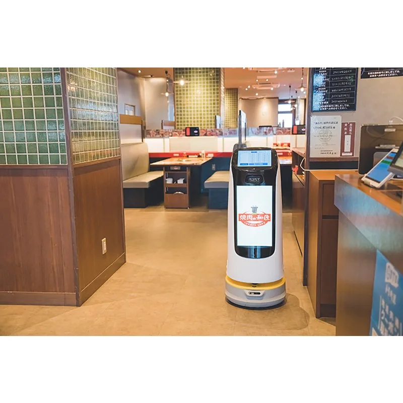New Custom Hotel Restaurant Intelligent Unmanned Meal Delivery and Serving Robot Greeting Leading