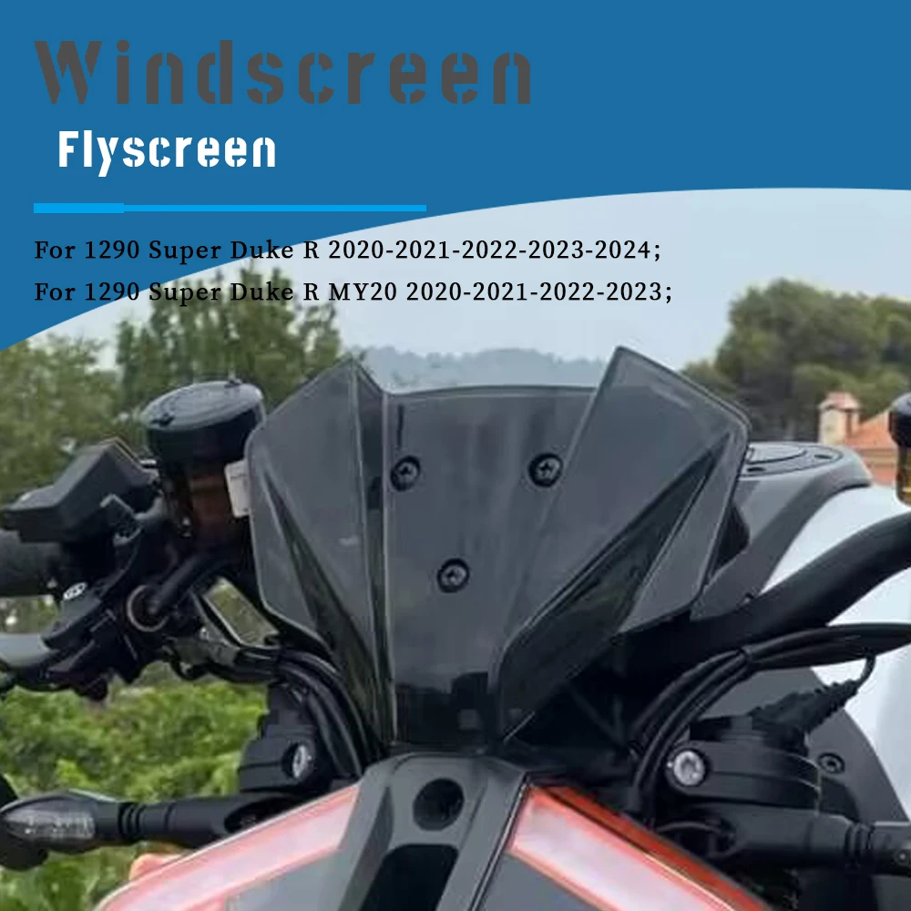 

2023 2024 FOR 1290 SUPER DUKE R MY20 Motorcycle For1290 Super Duke R 2020 2021 2022 Windscreen Fly Screen Headlight Windshield