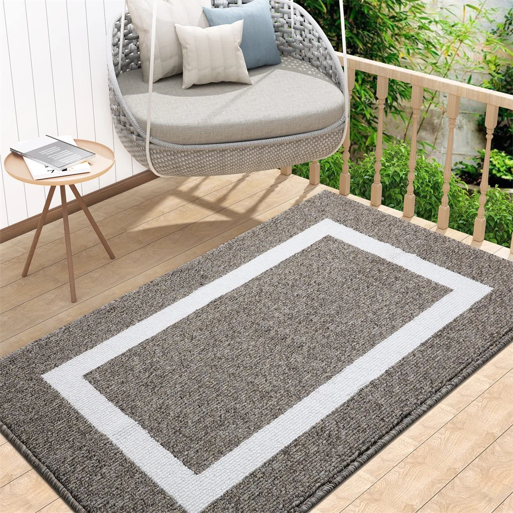 

Olanly Entrance Door Mat Non-Slip Absorbent Resist Dirt Entrance Mat Washable Low-Profile Inside Entry Doormats Entryway Carpet