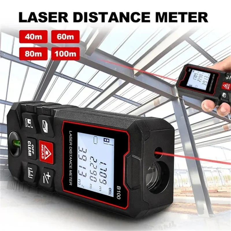 Medidor de distancia láser Trena, telémetro de cinta láser, dispositivo de  medición de construcción, regla, herramienta de prueba, Control electrónico  de nivel - AliExpress