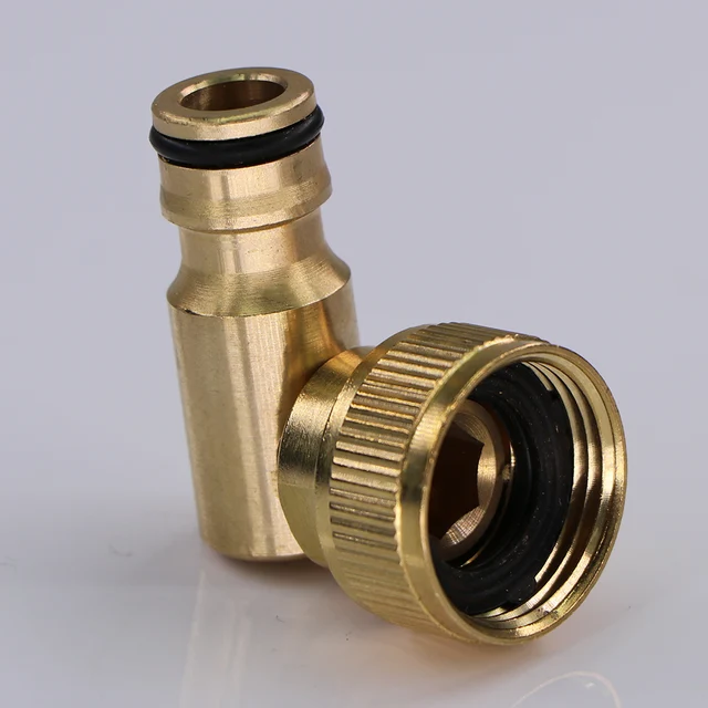 1Pcs 16 Mm 1/2 "3/4" Könyök Gyors Csatlakozó Sárgaréz Réz Adapter Kerti Öntözés Csatlakozás Javító Tartós Ízület - Image 5