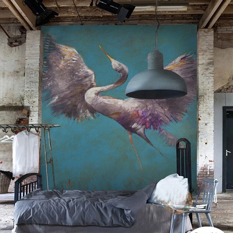 

Custom 3D Mural Wall Wallpaper European Vintage Hand-painted Swan Painting Living Room Bedroom Home Decor Fresco Papel De Parede