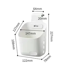  YOZWOO Small Hanging Basket Bathroom Storage Multi-layer Wall-mounted Rack Kitchen Ginger Garlic Sundries Sorting Storage Basket 