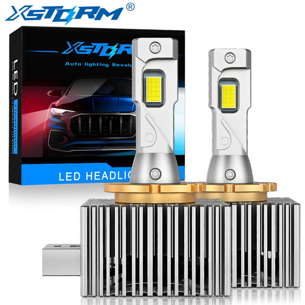 

XSTORM D1S LED D2S D3S D4S D5S D8S HID D1R D2R D3R D4R D5R D8R Headlight Bulb Car Turbo LED CSP Lamp Canbus 120W 6500K White