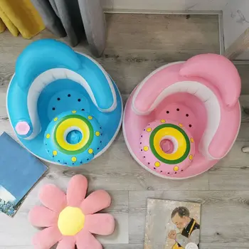 Divano Gonfiabile per Bambini a Forma di Cartone Animato, Sedia Gonfiabile per Neonati con Funzione Musicale, Portatile e Salvaspazio