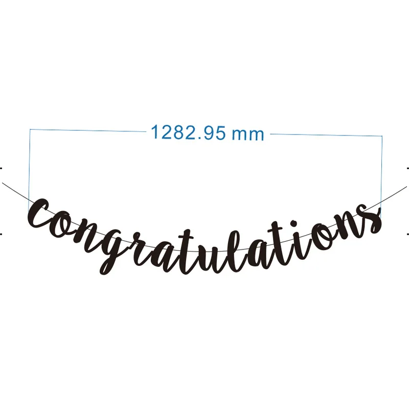 Banner Laurea 2023 Con Cappello – Oro Glitter, 3 Metri, Decorazione Per Feste Di Laurea