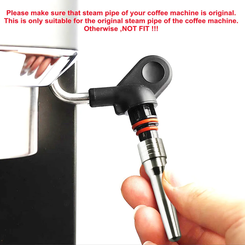 Buse Vapeur Acier Inox – Pour Machine à Café DeLonghi ECP/EC680/EC9335, Remplacement Facile, Mousse Lait Parfaite