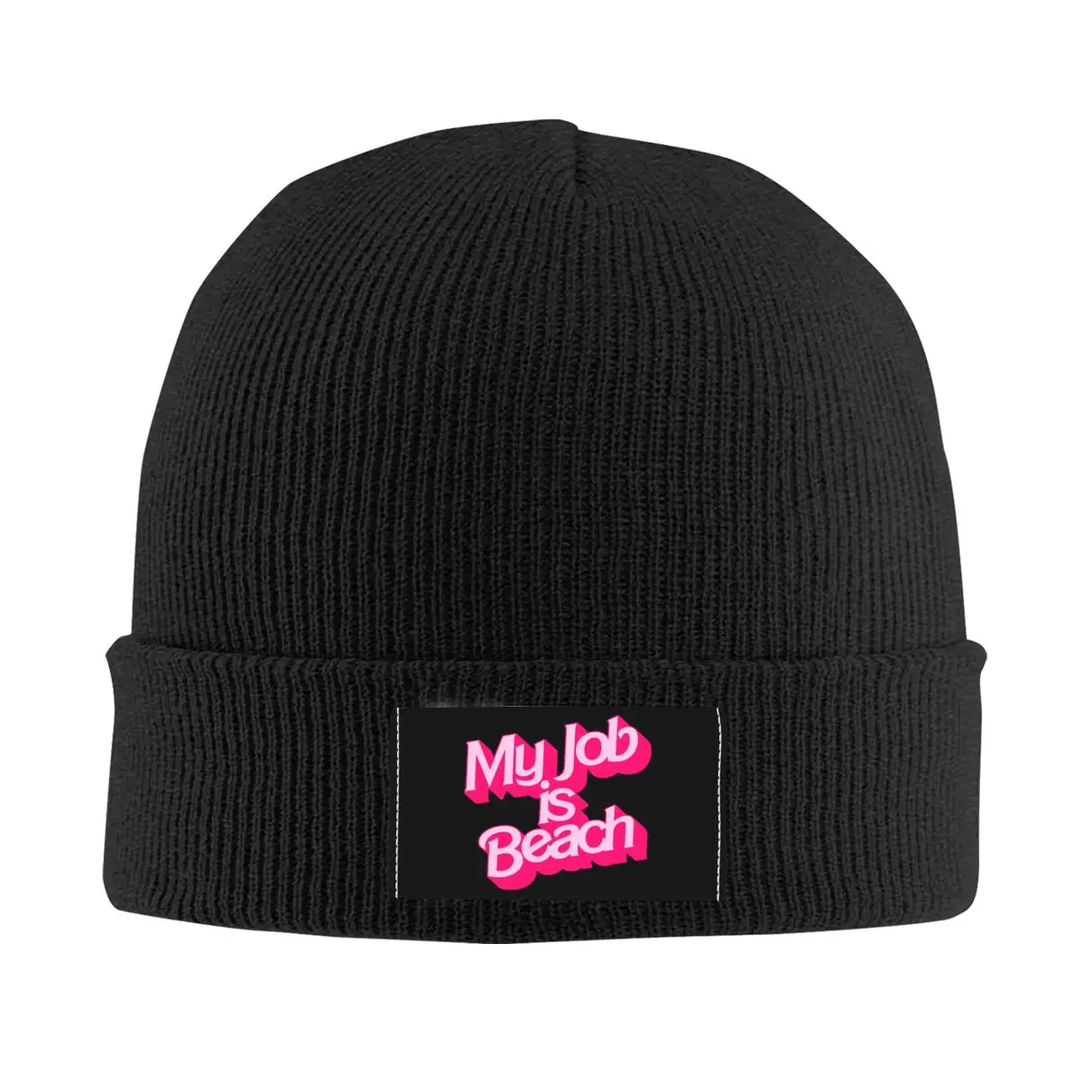 

My Job Is Beach Accessories Warm Winter Cuff Beanie For Unisex Skullies Knitted Caps Kenergy Kenough Beanies Skullies
