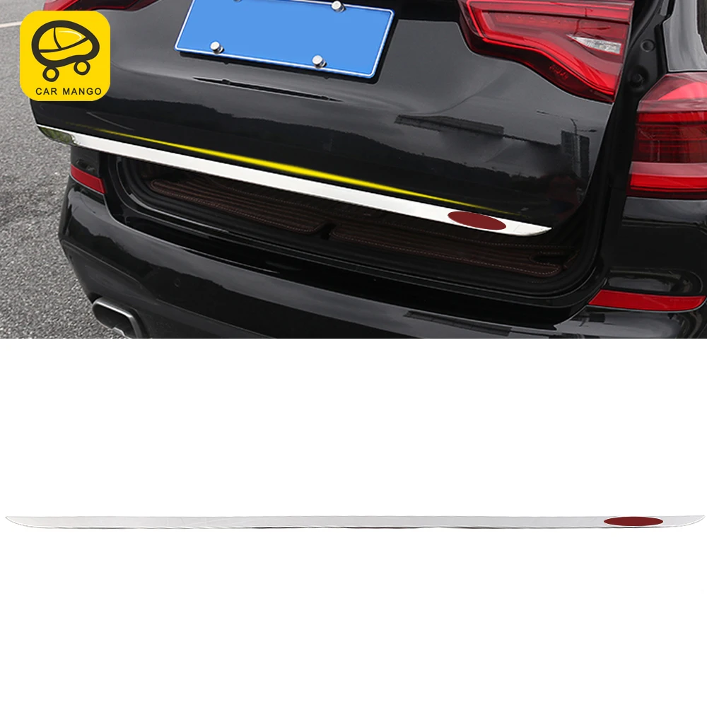 

CarManGo Car Accessories Tailgate Trunk Door Stainless Pad Cover Frame Sticker Trim Exterior Decoration for BMW X3 G01 2018-2022