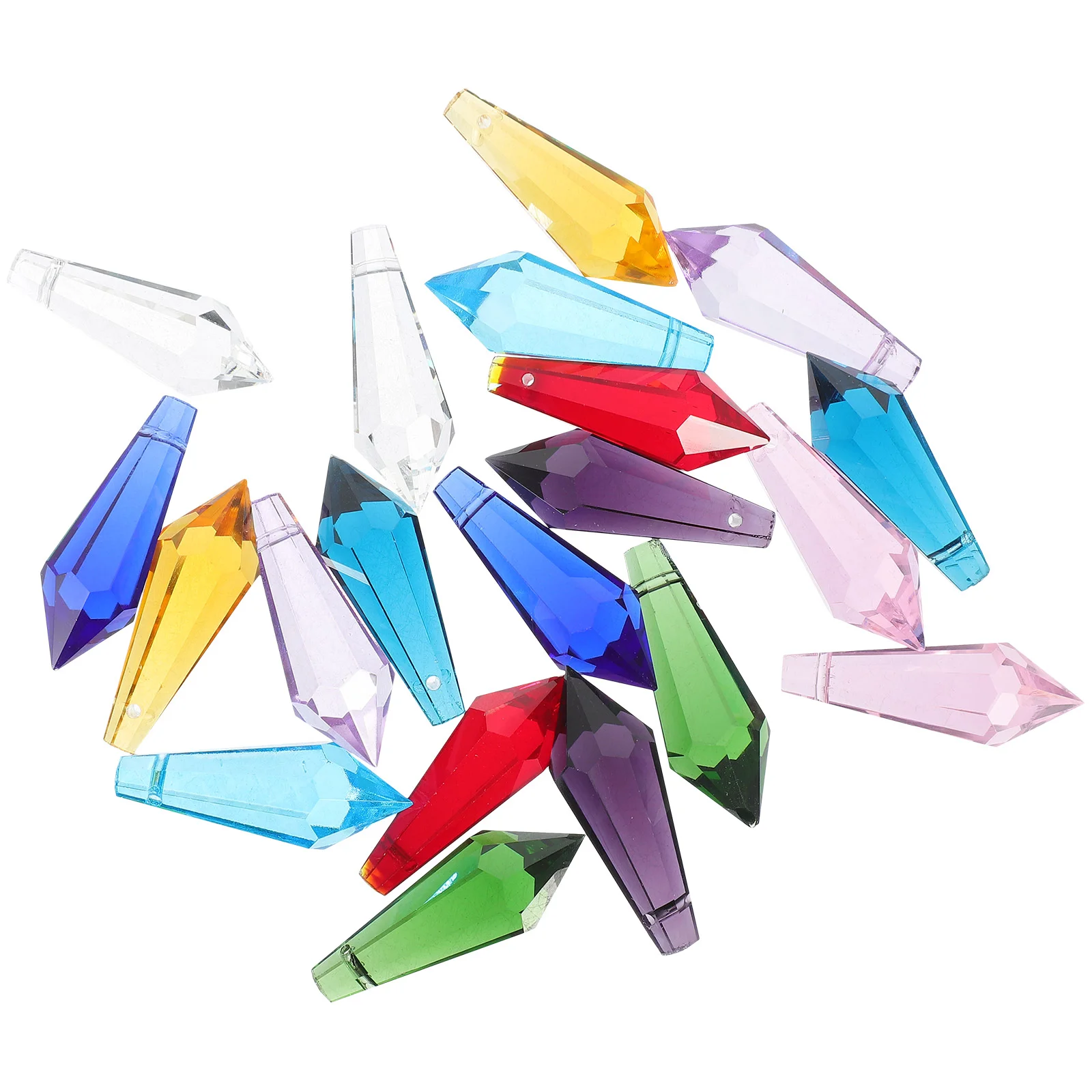 

20Pcs Hanging Suncatcher Crystal Glass Pendant Ornamentss Crystal Glass Hanging Decors Suncatcher Pendants Lamp Glass Pendants