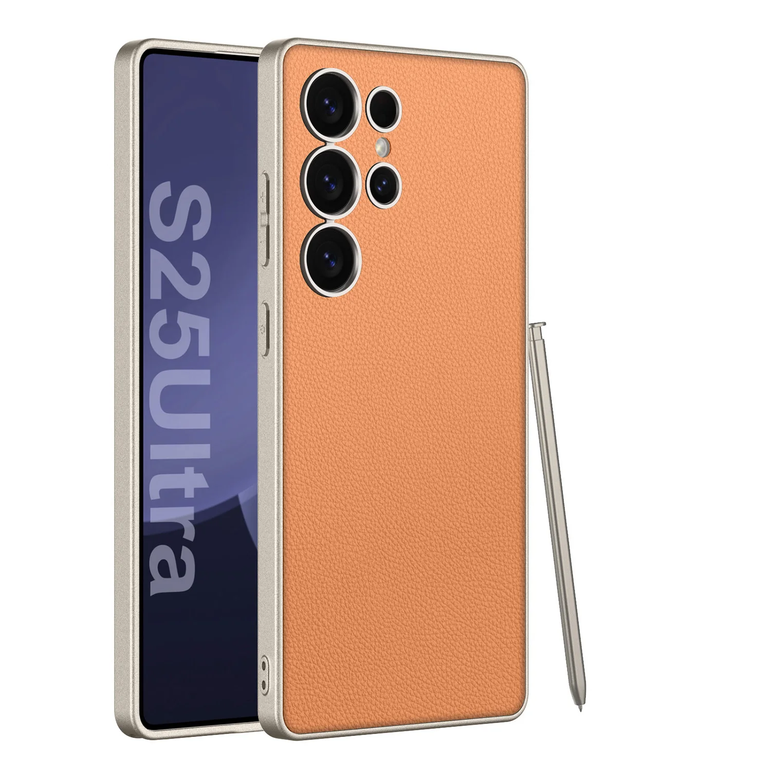 Elegant Metallic Paint Leather Case - Slim Protective Cover with Soft Edges