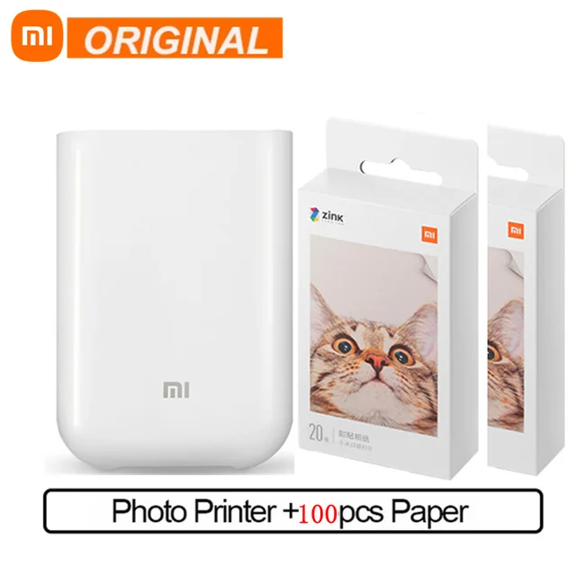 Xiaomi-papel de impresora de bolsillo Mini ZINK, autoadhesivo AR, impresión  fotográfica, 10/150 hojas, 3
