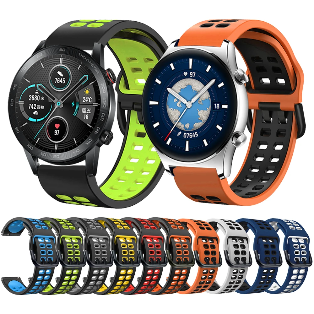 

Quick release Sport Silicone Strap For HONOR MagicWatch 2 46mm 42mm Smart Watch Band For HONOR GS 3/Pro bands Watchband Bracelet