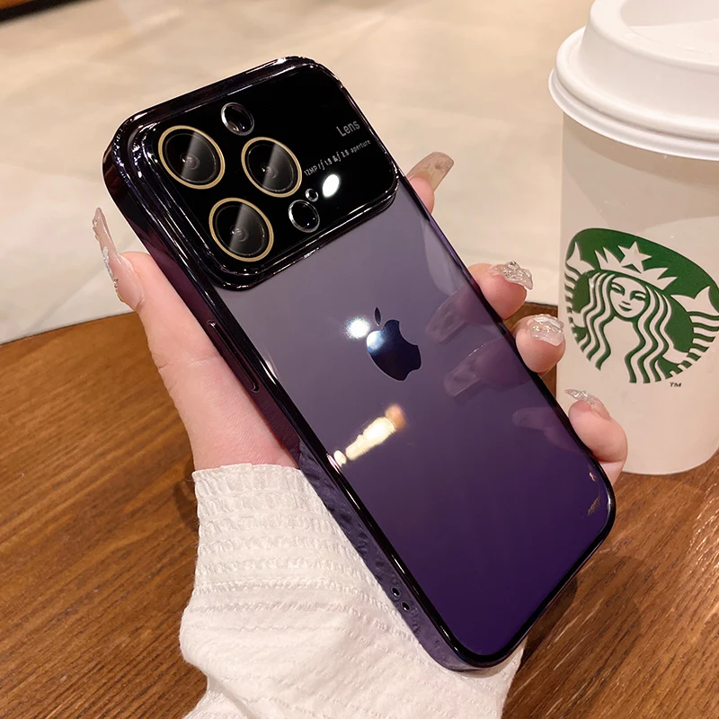 thumbnail image 1 of Luxury Electroplate Transparent Phone Case For iPhone 11 12 13 14 15 Pro Max XR XS X 7 8 Plus Soft Silicone Bumper Back Cover, 1 of 5