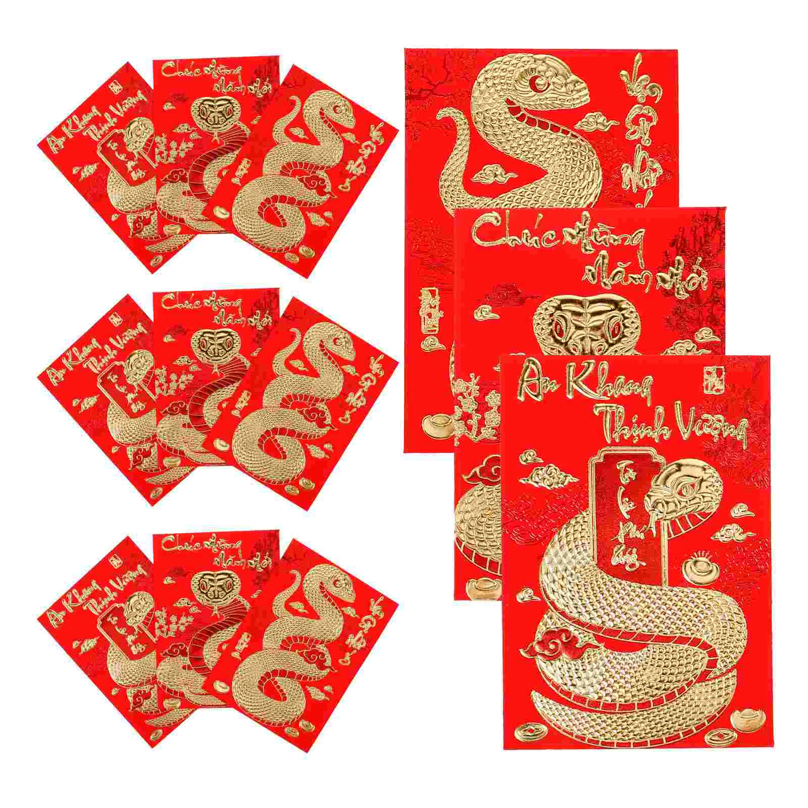 Mailing Envelopes Gift Card Envelopes 18 Pcs Short Year of The Snake Spring Festival Chinese Money Paper Fengshui Hongbao Pockets
