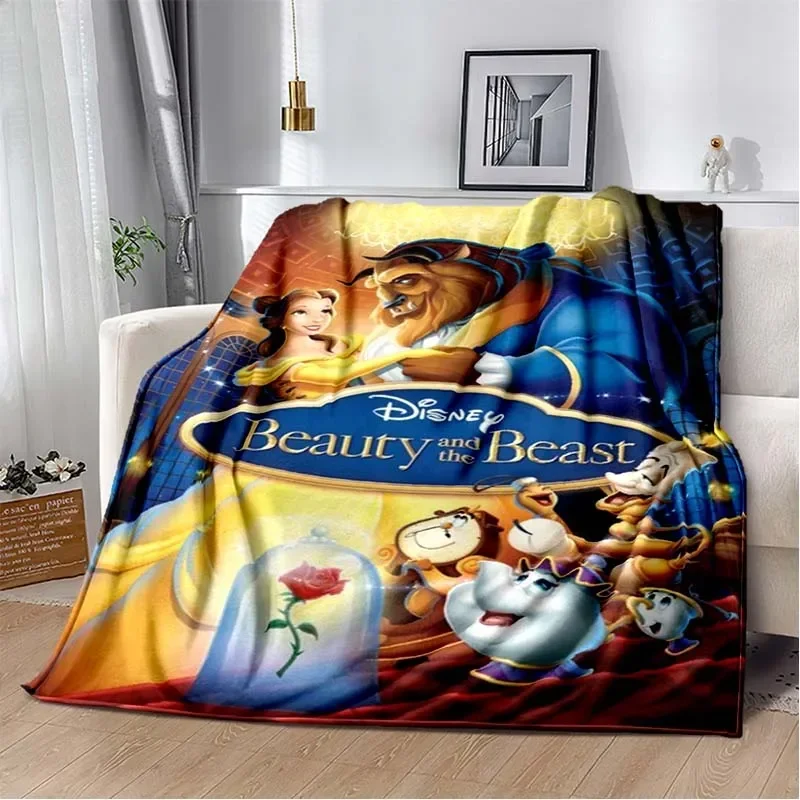 thumbnail image 1 of Manta ligera con estampado de La Bella y la Bestia para sala de estar, dormitorio, habitación de los niños, cálida, regalo de Navidad, 1 of 5