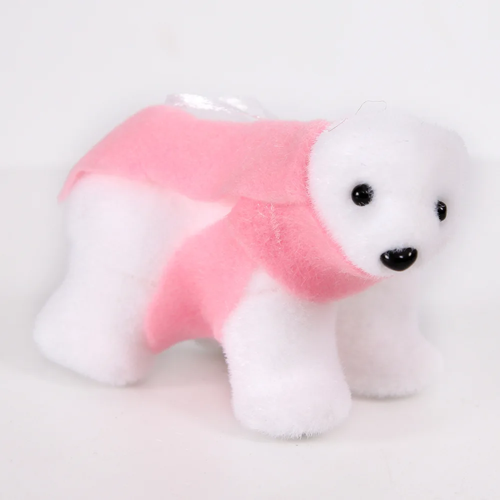 1pcs Christmas decorations white bear pendants Christmas tree ornaments polar bear figurines Christmas outdoor decoration