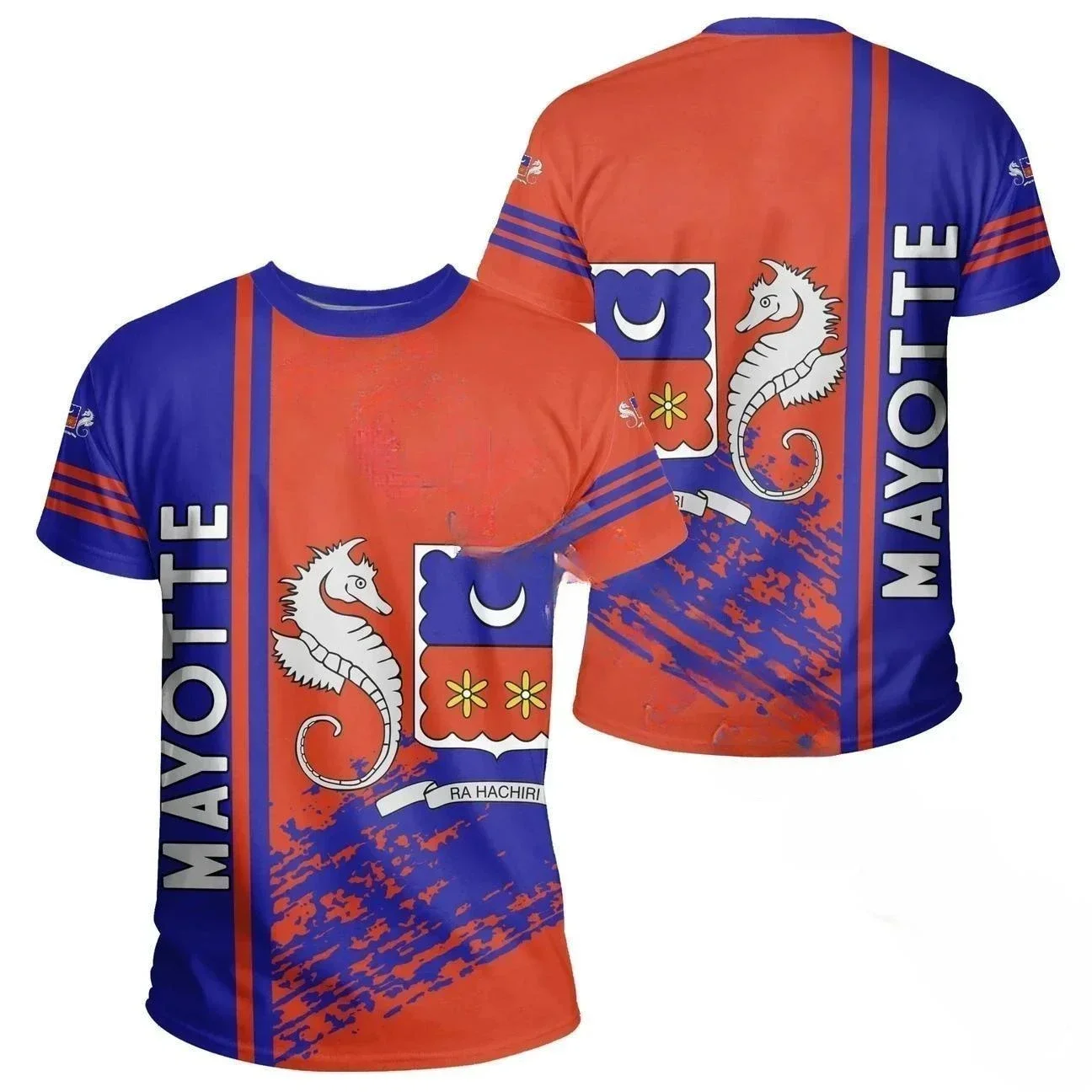 Футболка Mayotte с изображением береговой карты флага для мужчин, одежда, футболки с рисунком национальной эмблемы Африки, футболка в Рокко стиле, женские футболки, топы