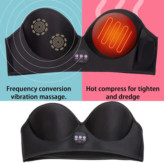 Electric Breast Massage Enlargement Vibration Heating Electric Massage Sexy Bra  Shaping Nipple Relaxing Heating Stimulator - AliExpress