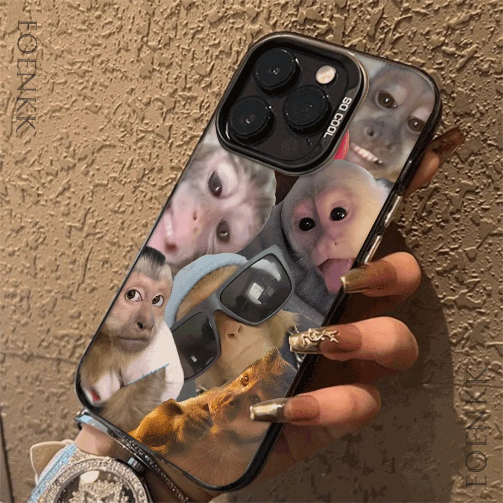 Playful Monkey Shockproof Slim Phone Case - Trendy and Stylish Cover