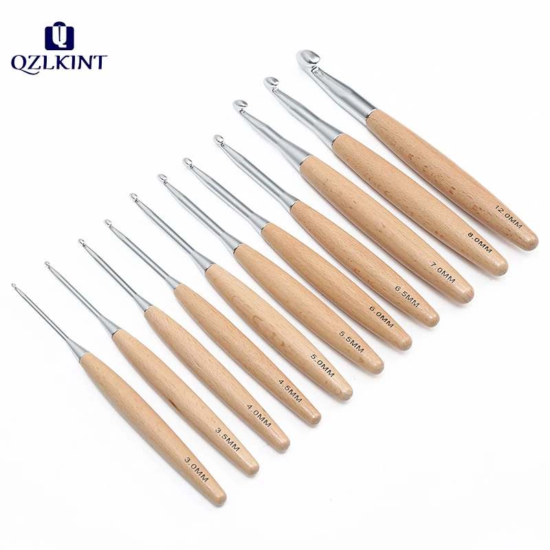 Wood Handle Crochet Hooks Set 3