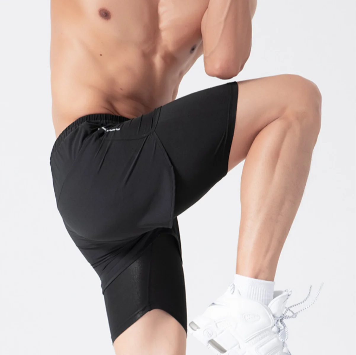Compression 2 in 1 Quick Dry Sport Shorts Men Basketball Soccer Racing Marathon Running Fitness Gym Trunks