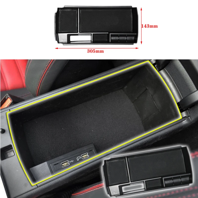 My Good Car Car Accessories Center Glove Armrest Storage Box Glove For Mercedes Benz Slc Class W197 2016-2019