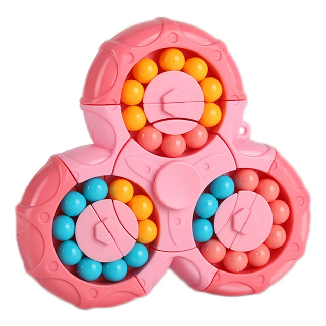 Rotating Bean Cube Stress Relief Toy Fingertip Intelligence Game Toy for Kids Anti-Stress Adults Kids Funny Game Best Gift 3