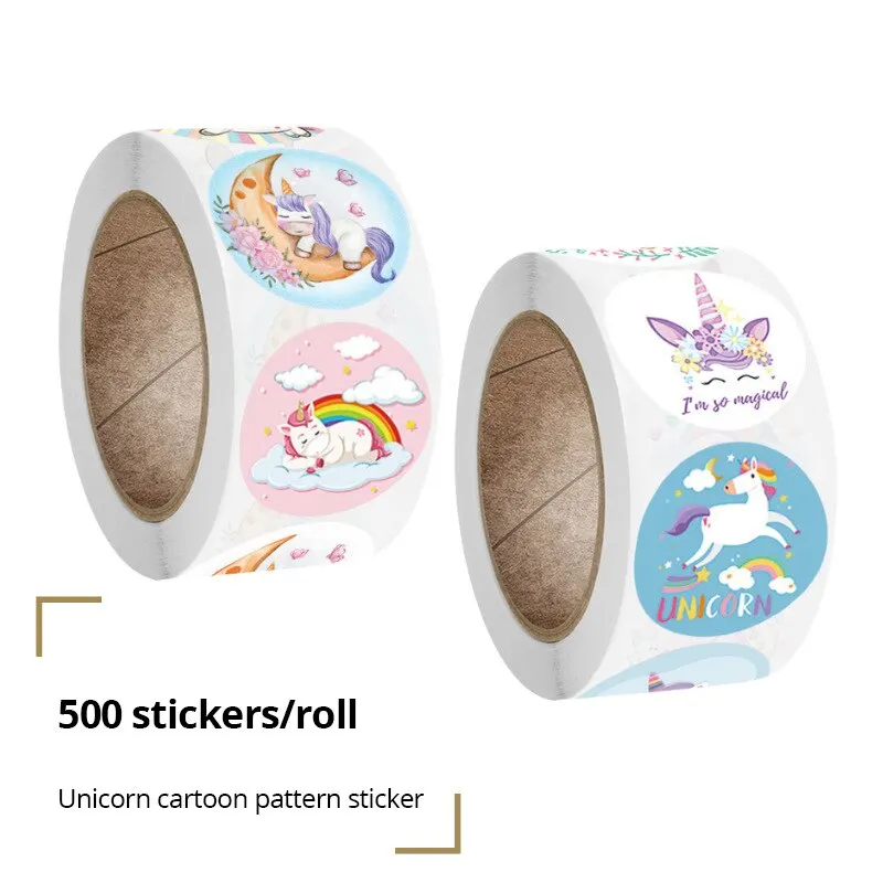 Cartoon Unicorn Stickers 500pcs
